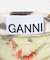 GANNI　PRINTED STRETCH SATIN SKIRT