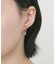ステンレスレクタングルビジューピアス