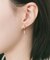 ステンレスレクタングルビジューピアス