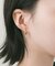 ステンレスレクタングルビジューピアス