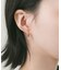 ステンレスレクタングルビジューピアス