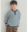 『150サイズあり』ワッフルボーダーロングTシャツ(KIDS)