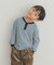『150サイズあり』ワッフルボーダーロングTシャツ(KIDS)