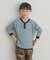 『150サイズあり』ワッフルボーダーロングTシャツ(KIDS)