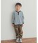 『150サイズあり』ワッフルボーダーロングTシャツ(KIDS)