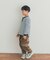 『150サイズあり』ワッフルボーダーロングTシャツ(KIDS)