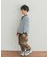 『150サイズあり』ワッフルボーダーロングTシャツ(KIDS)