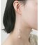 メタルフラワーロングチェーンピアス