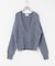 new basic　CASHMERE SILK DEEP V-NECK KNIT