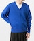 new basic　WASHI WOOL V-NECK KNIT