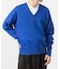 new basic　WASHI WOOL V-NECK KNIT