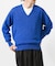 new basic　WASHI WOOL V-NECK KNIT