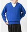 new basic　WASHI WOOL V-NECK KNIT