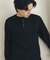 フェイクレイヤードヘンリーネックロングTシャツ