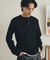 フェイクレイヤードヘンリーネックロングTシャツ
