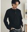 フェイクレイヤードヘンリーネックロングTシャツ