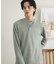 フェイクレイヤードヘンリーネックロングTシャツ