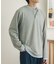 フェイクレイヤードヘンリーネックロングTシャツ