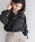 セミシアーウール混2WAYタイブラウス