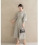 ボリュームスリーブウエストマークワンピース