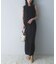 ストレートロングニットドレス