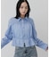 クロップドギャザーシャーリングシャツ