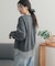コットンスウェットZIPカーディガン