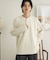 ワッフルヘンリーネックロングTシャツ