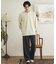ワッフルヘンリーネックロングTシャツ