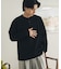 ワッフルヘンリーネックロングTシャツ