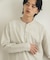 ワッフルヘンリーネックロングTシャツ