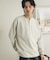 ワッフルヘンリーネックロングTシャツ