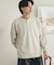 ワッフルヘンリーネックロングTシャツ