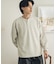 ワッフルヘンリーネックロングTシャツ