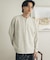 ワッフルヘンリーネックロングTシャツ