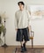 ワッフルヘンリーネックロングTシャツ