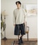 ワッフルヘンリーネックロングTシャツ