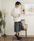 ワッフルヘンリーネックロングTシャツ