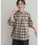 フリルネックチェックブラウス 26AW