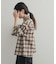 フリルネックチェックブラウス 26AW