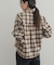 フリルネックチェックブラウス 26AW