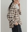 フリルネックチェックブラウス 26AW