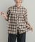 フリルネックチェックブラウス 26AW
