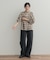 フリルネックチェックブラウス 26AW