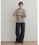フリルネックチェックブラウス 26AW