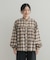 フリルネックチェックブラウス 26AW