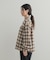 フリルネックチェックブラウス 26AW