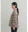 フリルネックチェックブラウス 26AW