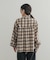フリルネックチェックブラウス 26AW