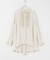 MARILYN MOON CRYSTAL PLEATS SATIN SHIRTS